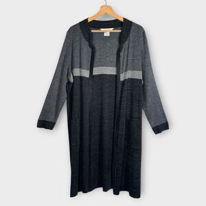 EXCLUSIVELY MISOOK Long Open Cardigan Duster XL Pockets Minimalist Capsule EUC